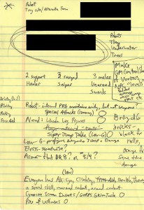Character Notes, Page 1